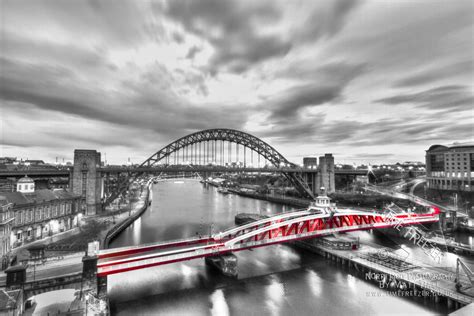 Red Swing Sunrise Photograph Of The Swing Bridge Newcastle