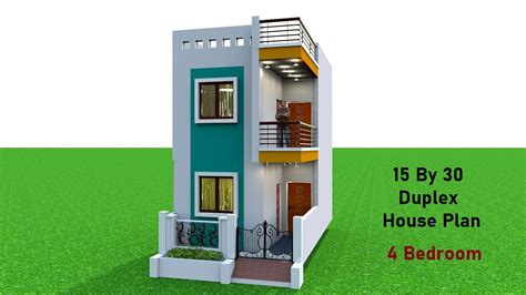 50 Gaj House Plan In 3d 15 By 30 Duplex House Design Youtube