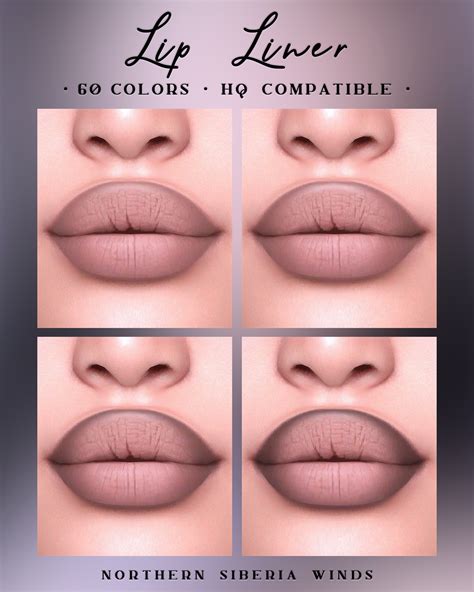 Download Lip Liner N1 The Sims 4 Mods Curseforge
