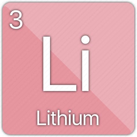 Lithium Alkali Battery Element Metal Periodic Table Icon