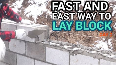 Building A Concrete Block Foundation Day 2 How To Lay Block Diy Youtube