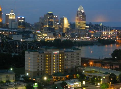Cincinnati Skyline From Balcony At Night Picture Of Radisson Hotel
