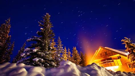 Winter Night Sky Wallpaper Wallpapersafari