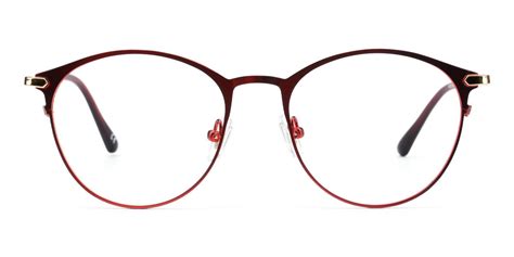 Gosse Round Eyeglasses In Red Sllac