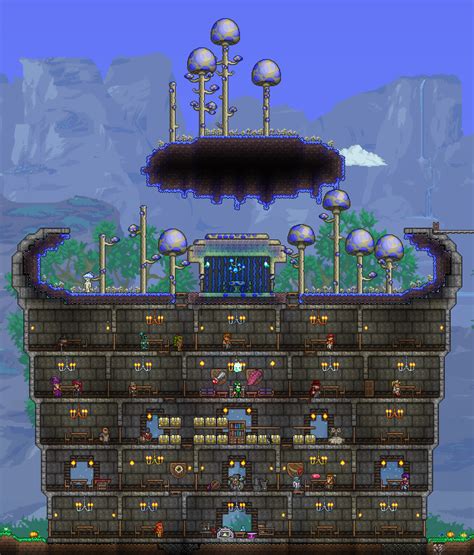 | terraria house designs hello there i'm gandalfhardcore and welcome back to another epic. My finished base : Terraria