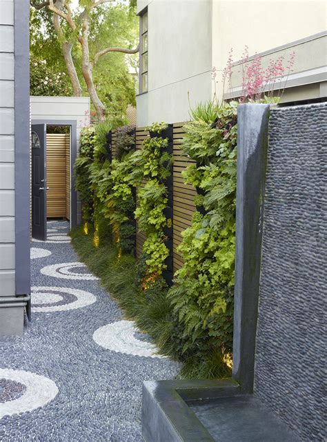 Green Walls Warm Up The Side Alley In A San Francisco Landscape