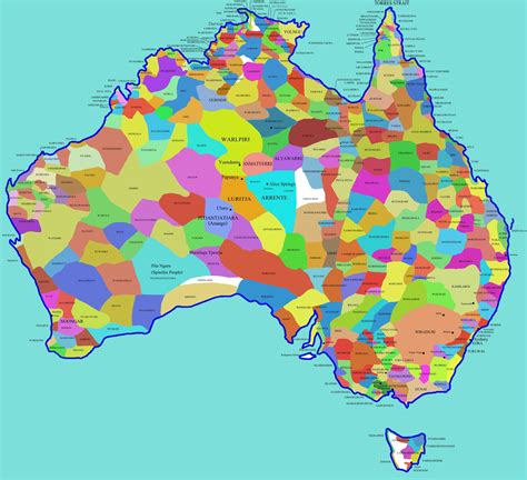 Australia Aboriginal Tribes Map Australia • Mappery
