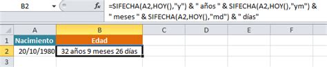 Calcular Años Meses Y Días Entre Dos Fechas En Excel Excel Total