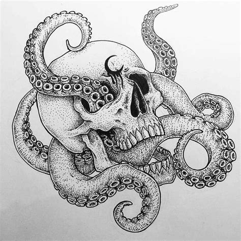 Octopus Tattoo Design Drawing