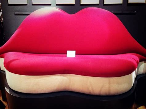 The light red, 110 cm × 183 cm × 81.5 cm (43 in × 72 in × 32 in) sized seating furniture made of polyurethane foam coated with a red polidur coating was shaped in 1972 after the lips of actress mae west. The Mae West Lips Sofa (1937) is a surrealist sofa by ...
