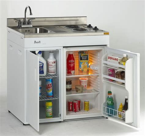 Compact Kitchen With Stove Refrigerator And Sink Compact Kitchen