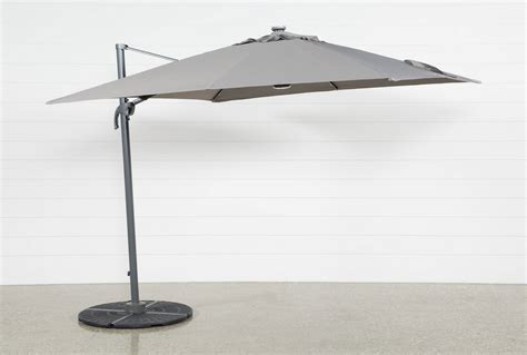 Cantilever Outdoor Grey Umbrella With Lights And Speaker Umbrella