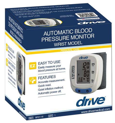 Automatic Blood Pressure Monitor Wrist Model Drive Medical Bp2116
