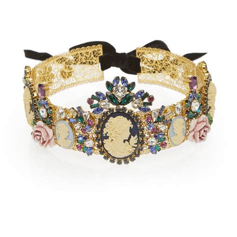 Dolce And Gabbana Cameo Crown 2995 Liked On Polyvore Featuring