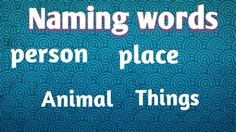Naming Words Activity For The Kids Youtube