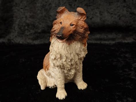 Collie Lassie Dog Figurine Statue Etsy