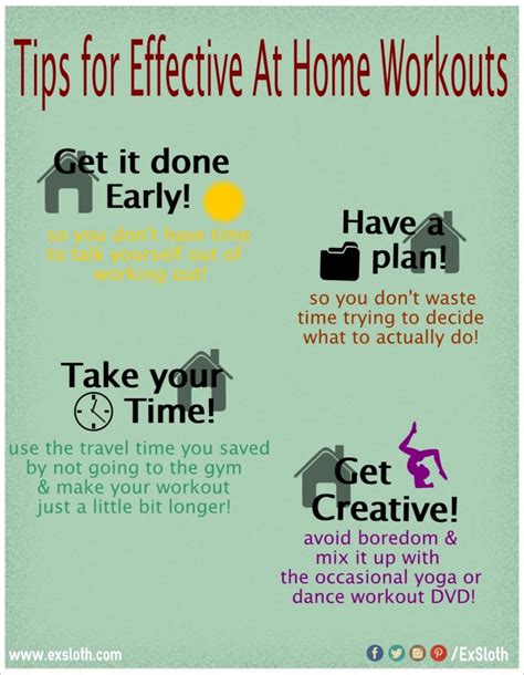 How To Exercise At Home Effectively Infographic Diary Of