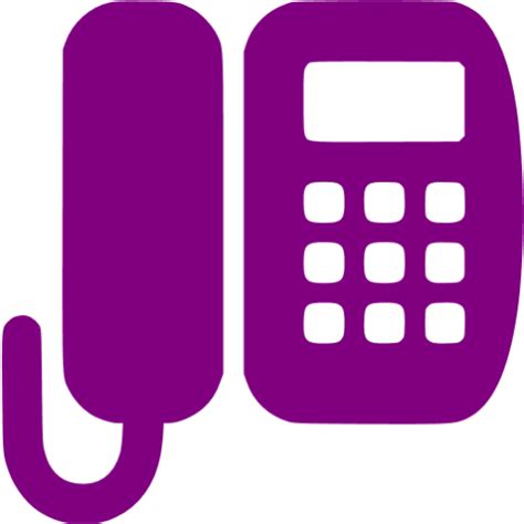 Purple Office Phone Icon Free Purple Phone Icons