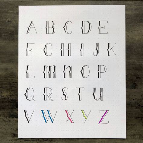 Easy Hand Lettered Alphabet Style To Practice Kelly Creates