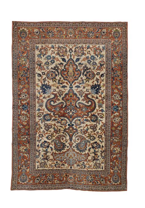 bonhams an isfahan rug central persia 6 ft 9 in x 4 ft 9 in 206 x 146 cm