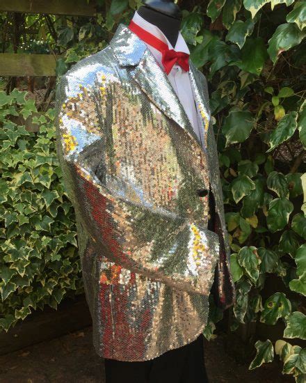 Masquerade Gents Silver Sequin Game Show Host Costume