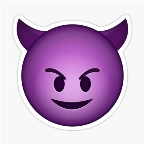 Devil Emoji Sticker For Sale By Eads Redbubble