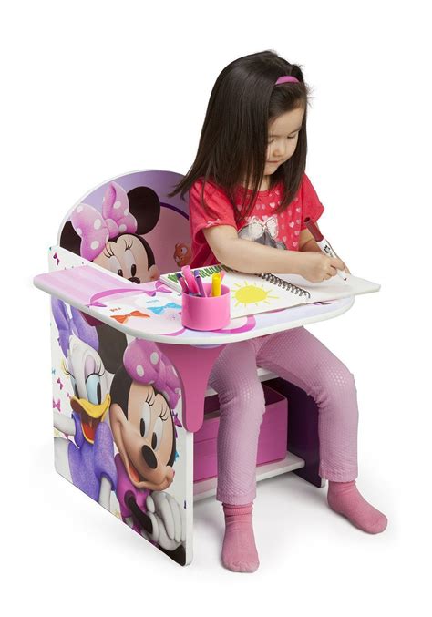 Disney princess chair desk with storage: Disney Minnie Mouse Chair Desk with Storage Bin