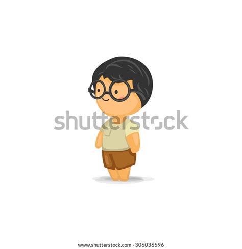 Cute Chibi Boy Glasses Stock Vector Royalty Free 306036596 Shutterstock