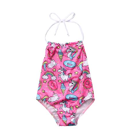 Lovely Baby Girl Swimwear Swimming Bathing Suit Kids Girls Rainbow