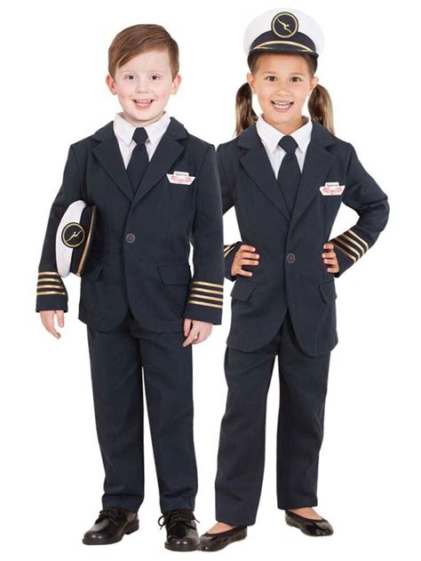Qantas Captain Uniform Airline Pilot Flight Occupation Girls Boys