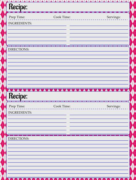Recipe template printable 10 recipe pages blank recipe teil von rezeptkarten. Süß Rezeptkarten Vorlagen Download Praktisch Diese Können Anpassen Für Ihre Ideen Sammeln ...