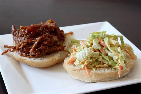 Bbq Pulled Pork Sandwich With Coleslaw Cooking With Sam