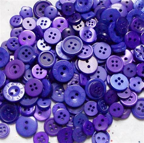 100 Purple Buttons Deep Purple Royal Purple By Mellowmoonsupply