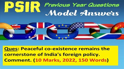 Psir Pyq 2022 Peaceful Co Existence Remains The Cornerstone Of India