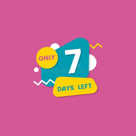 Only Seven Days Left Marketing Sale Promotion Sticker With Countdown
