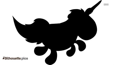 Cute Baby Unicorns Silhouette Vector Clipart Images Pictures