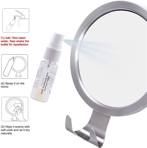 Globalink Fogless Shower Mirror Fogless Shaving Mirror With Anti Fog Spray New Upgraded Anti