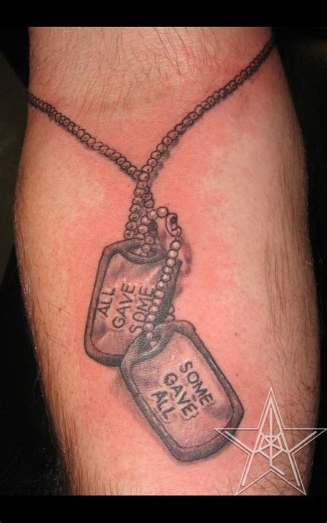 Dog tag tattoos are simple and yet powerful reminders of what soldiers are willing to sacrifice, and that they are willing to make that sacrifice with pride. USMC Military Dog Tags Tattoo Design - Tattoes Idea 2015 ...