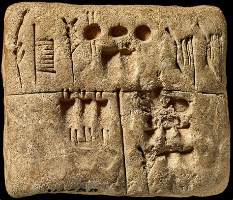 Origins Of Writing Early Stage Cuneiform Token With Counting Inscription