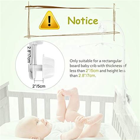 Agptek 28 Inch Baby Crib Mobile Bed Bell Holder Music Box Holder Arm