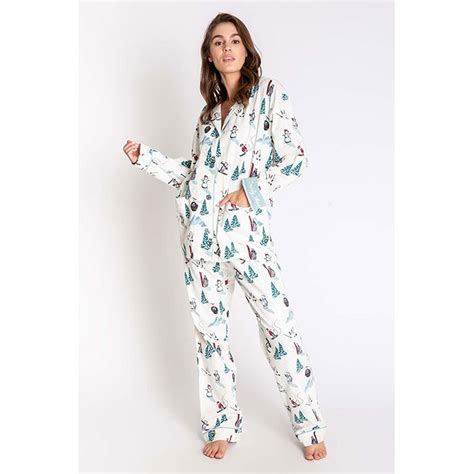 Womens Bearly Awake Flannel Two Piece Pajama Set Sporting Life Online