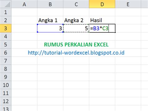 Cara Rumus Perkalian Pada Microsoft Excel Tutorial Simple Mudah Ms