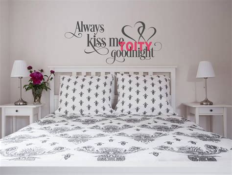 Always Kiss Me Goodnight Bedroom Art Vinyl Wall Decor Decal Master
