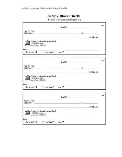 Printable Blank Check Form Printable Forms Free Online