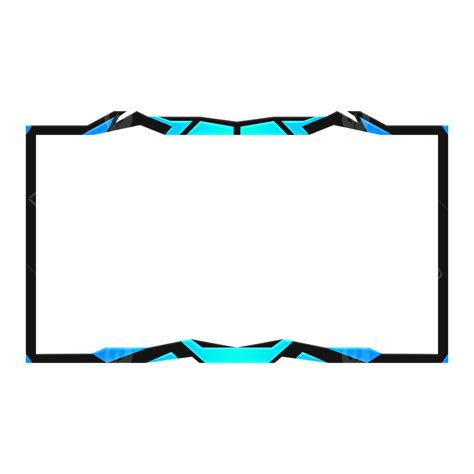 Twitch Live Streaming Overlay White Transparent Creative Gradient Blue