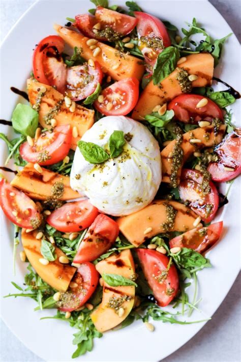 Burrata Salad With Tomatoes And Melon Gluten Free Daisybeet