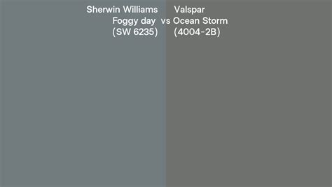 Sherwin Williams Foggy Day Sw 6235 Vs Valspar Ocean Storm 4004 2b