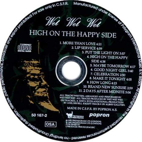 Wet Wet Wet High On The Happy Side Czech Cd Album Cdlp 224798