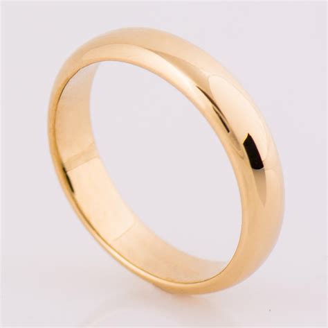Women are choosing to set their engagement. Classic Wedding Ring Handmade 14K / 18K Yellow Gold wedding | Etsy | 18k rose gold wedding band ...