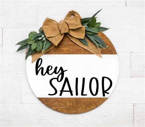 Hey Sailor Svg Png Instant Digital Download Navy Cut File Etsy
